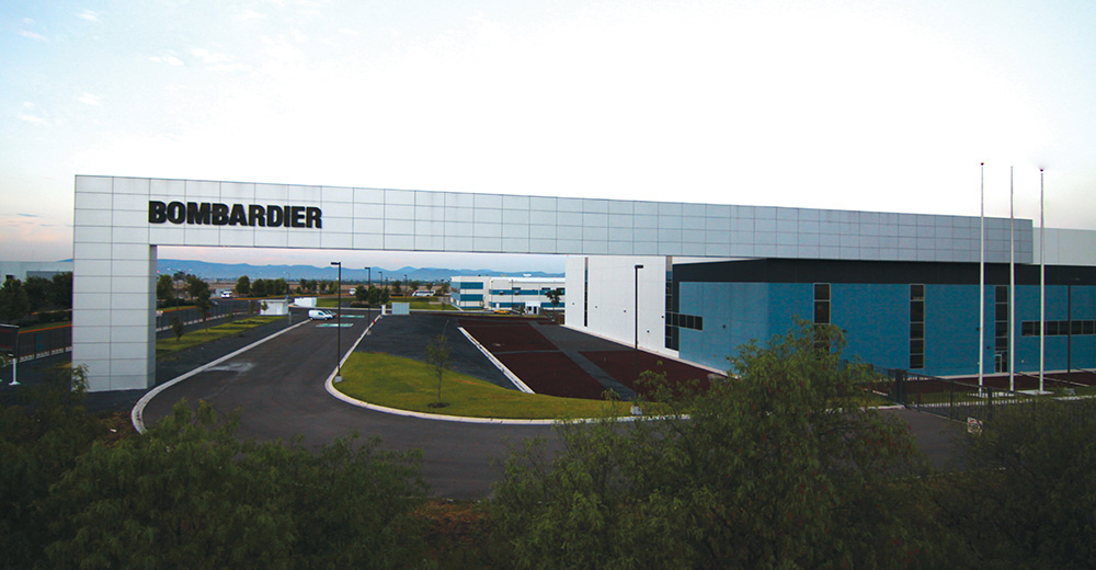Bombardier cuenta con dos ubicaciones en Querétaro, una en las inmediaciones del Aeropuerto Intercontinental y otra en el municipio de El Marqués