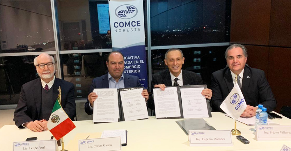 Firman convenio de colaboración COMCE Noreste y Sedec Tamaulipas