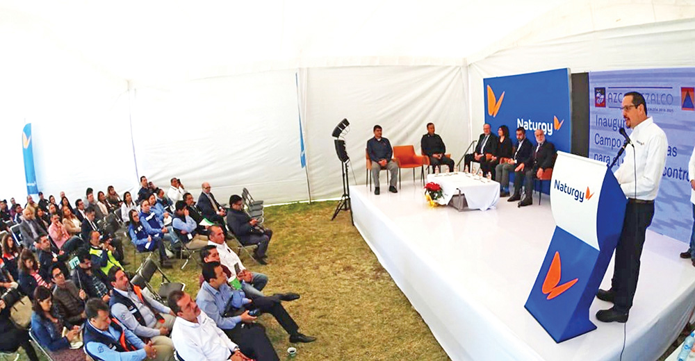 Alejandro Peón, durante su discurso dijo que el gas natural es un energético de mucha competitividad