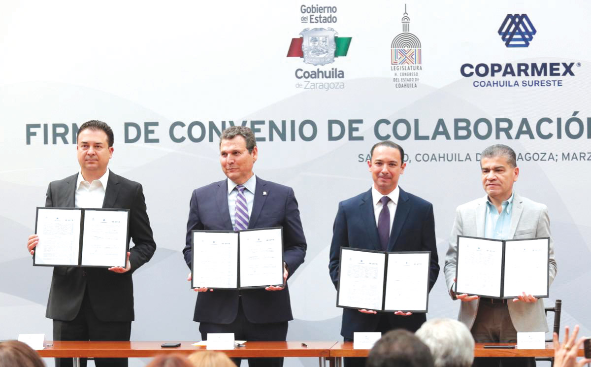 Firma Coparmex Coahuila Sureste convenio con el Congreso local en pro del desarrollo