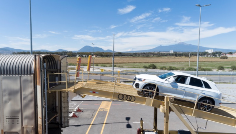 A través de la logística eficiente, Audi México envía sus vehículos a todo el mundo