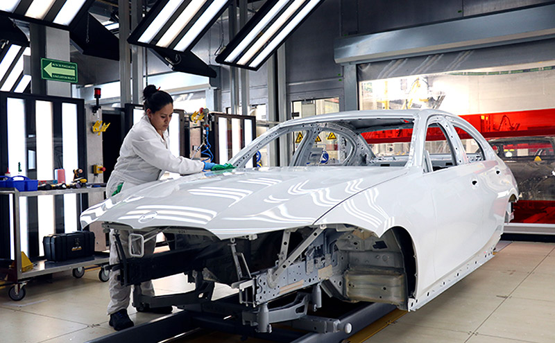 En BMW San Luis Potosí, una de las áreas que destacan por sus procesos desarrollados por la industria 4.0 es el taller de pintura