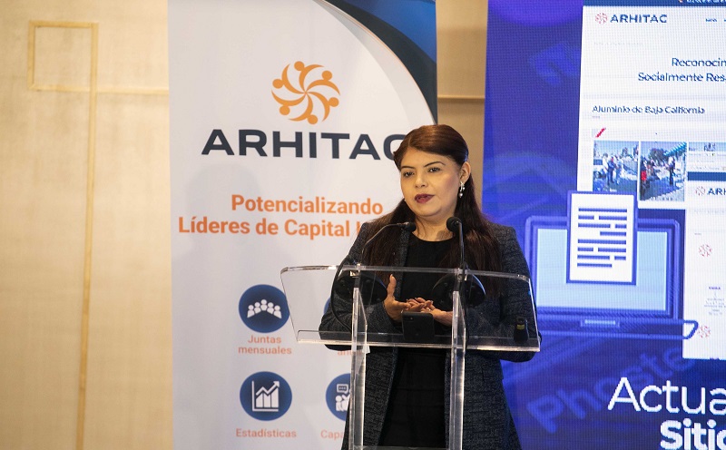 Mayra Amezquita, presidenta de la Arhitac