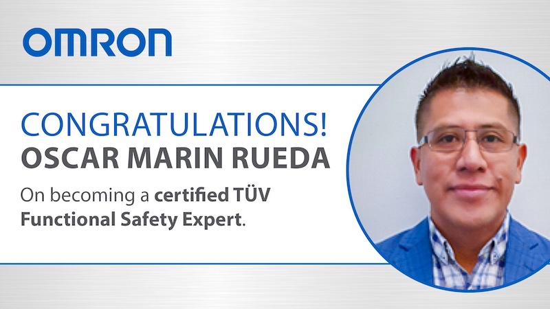 Colaborador de Omron México obtiene la primera certificación FS Expert de TÜV Rheinland en Latinoamérica