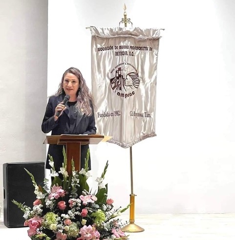 Sorayda Ibarra Salas, presidenta de la Asociación Mujeres Profesionistas de Reynosa