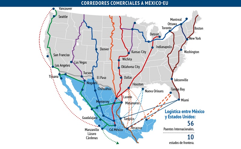 Puentes Internacionales En México Fundamentales En Procesos De Logística