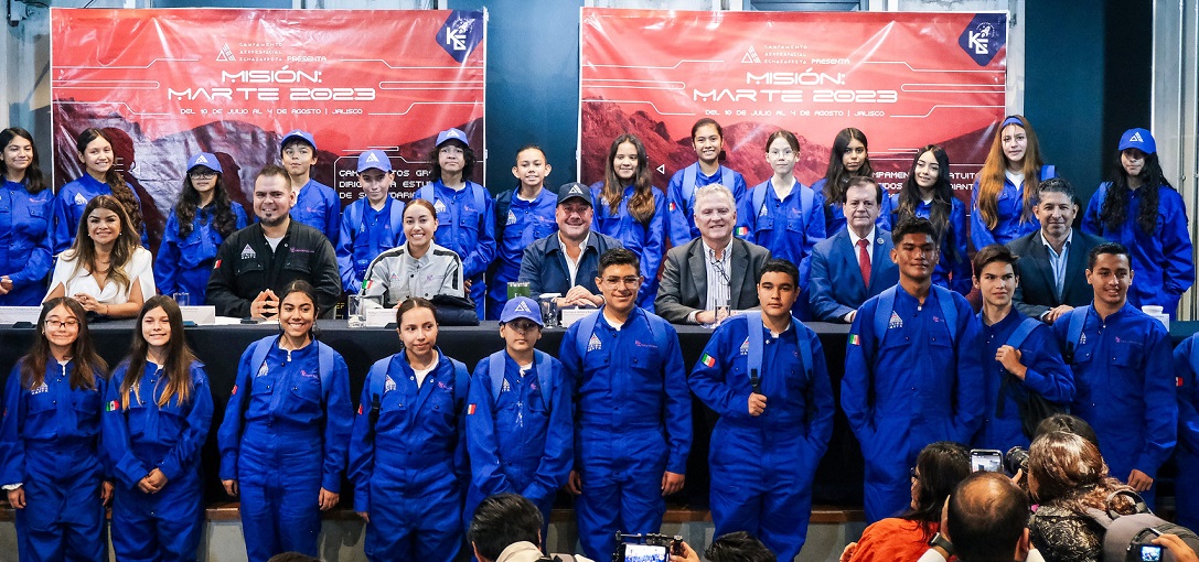 Katya Echazarreta inaugura primer campamento aeroespacial Misión Marte 2023 en Jalisco