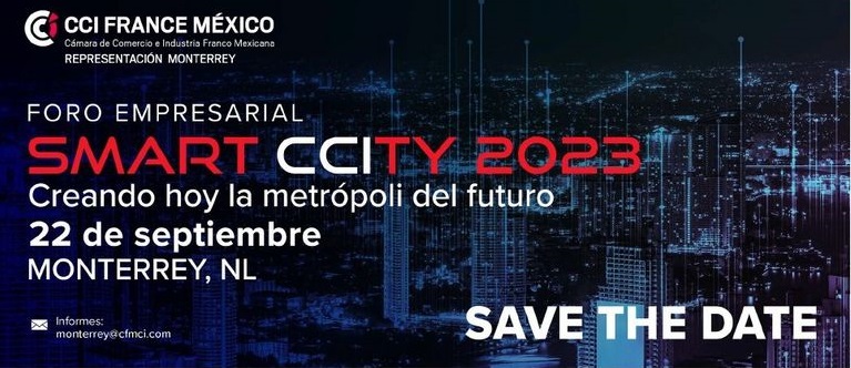 El Foro Empresarial SMART CCITY 2023 “Creando hoy la metrópoli del futuro”, es un evento gratuito y está dirigió a empresarios, emprendedores, académicos y servidores públicos con interés en conocer y compartir experiencias y tendencias tecnológicas entre Francia y México, sobre ciudades inteligentes