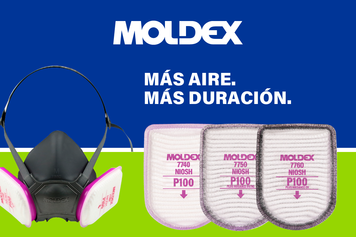 Nuevos Filtros P100 para Respiradores de Moldex Series 7000/7800/9000