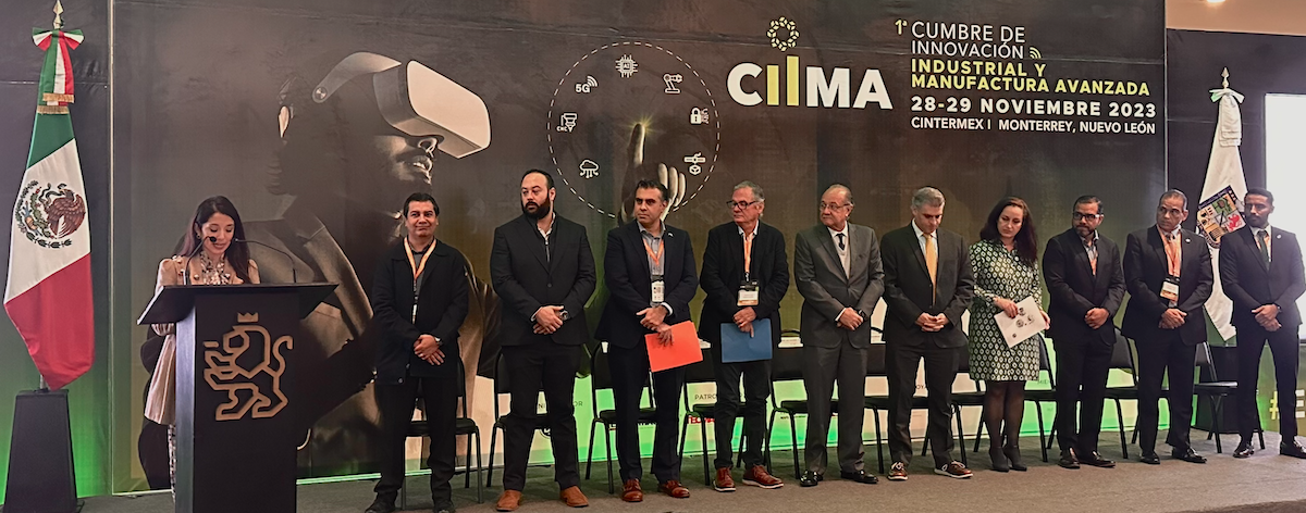 Durante la inauguración de CIIMA, en Monterrey, Nuevo León.