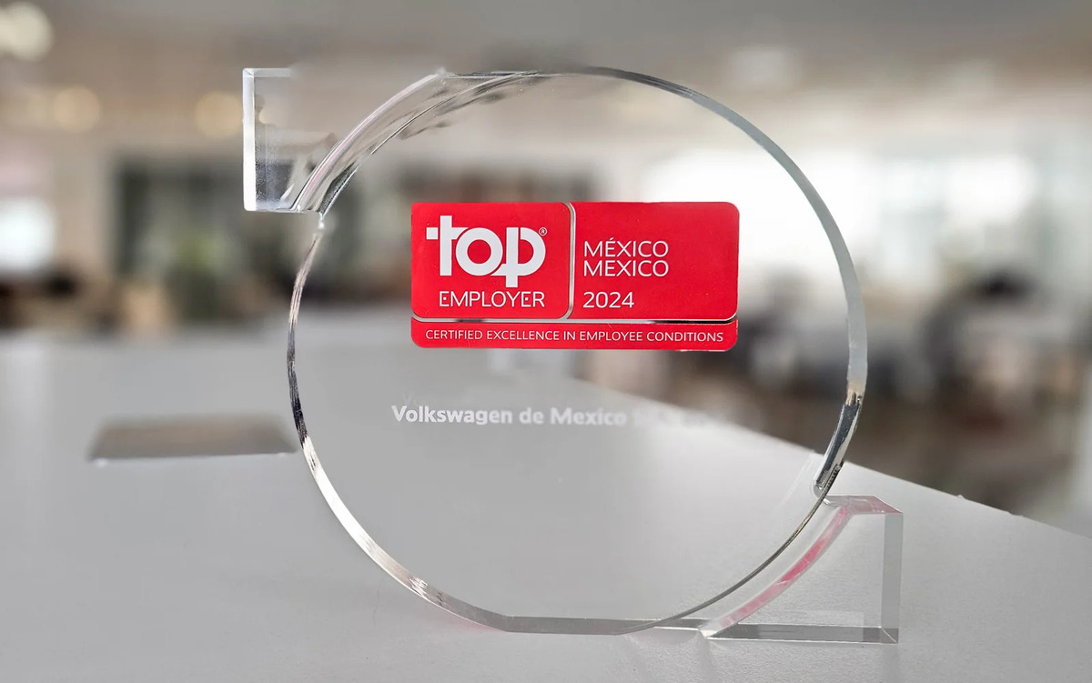 Recibe Volkswagen de México certificación Top Employer 2024