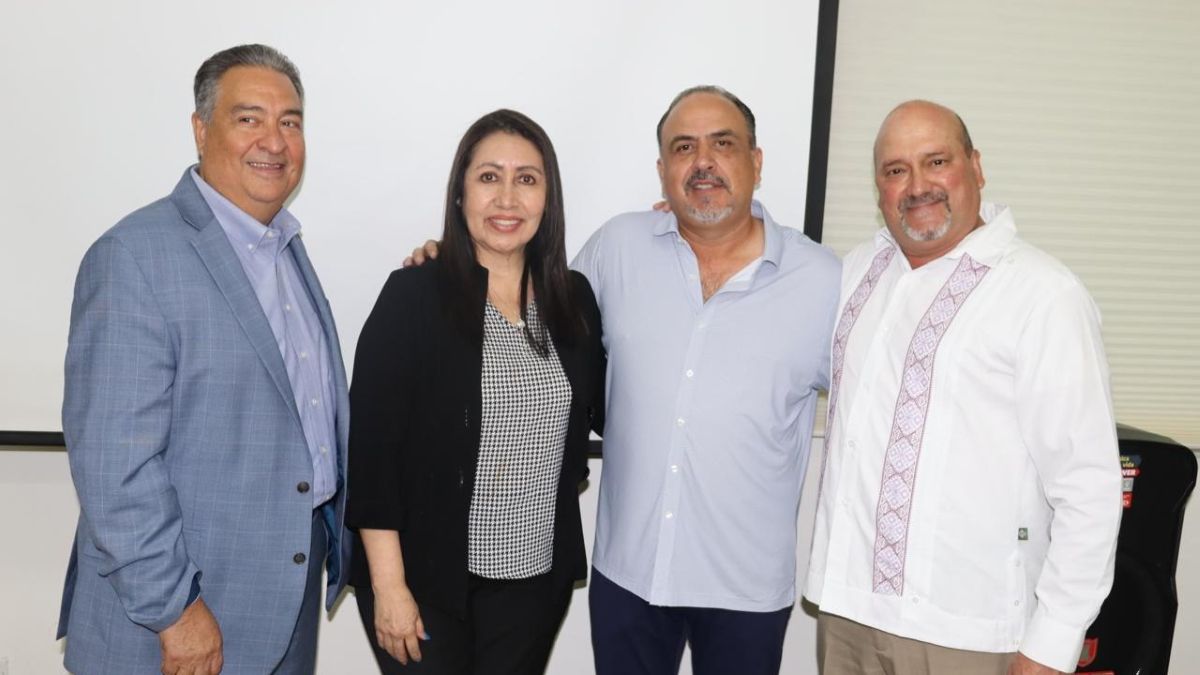 Adam González, CEO de COSTEP; Patricia Zamarripa, Vicepresidenta de Vinculación de CANACO, Sergio Gracia, CEO de México Industry; Gildardo López, Presidente de CANACO Reynosa.