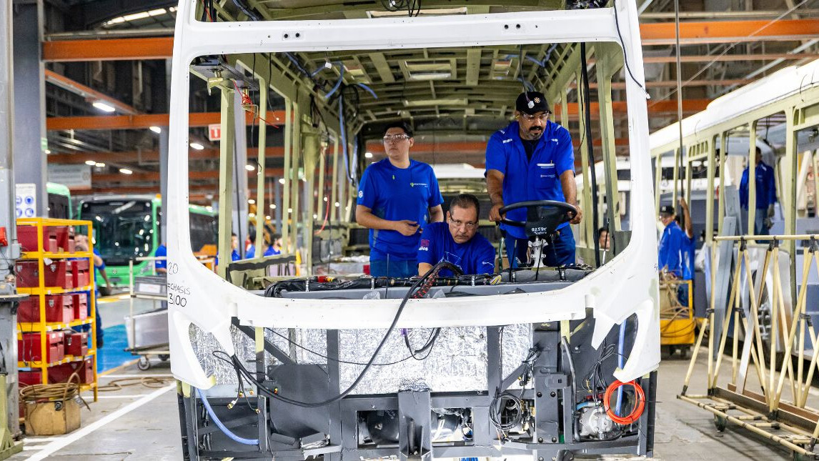 Unidades de transporte 100% fabricadas con mano de obra y proveeduría local en la planta Volvo-Marcopolo.