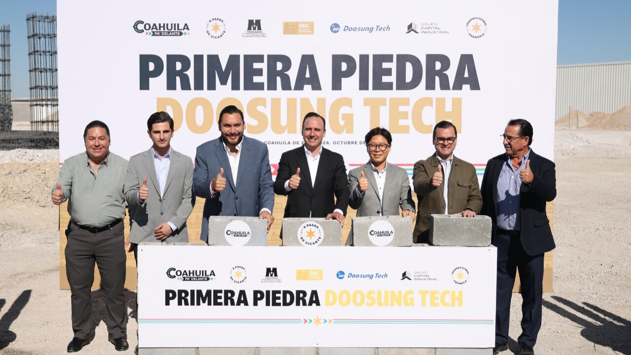 Colocan primera piedra de Doosung Tech en Monclova con inversión de $500 MDP