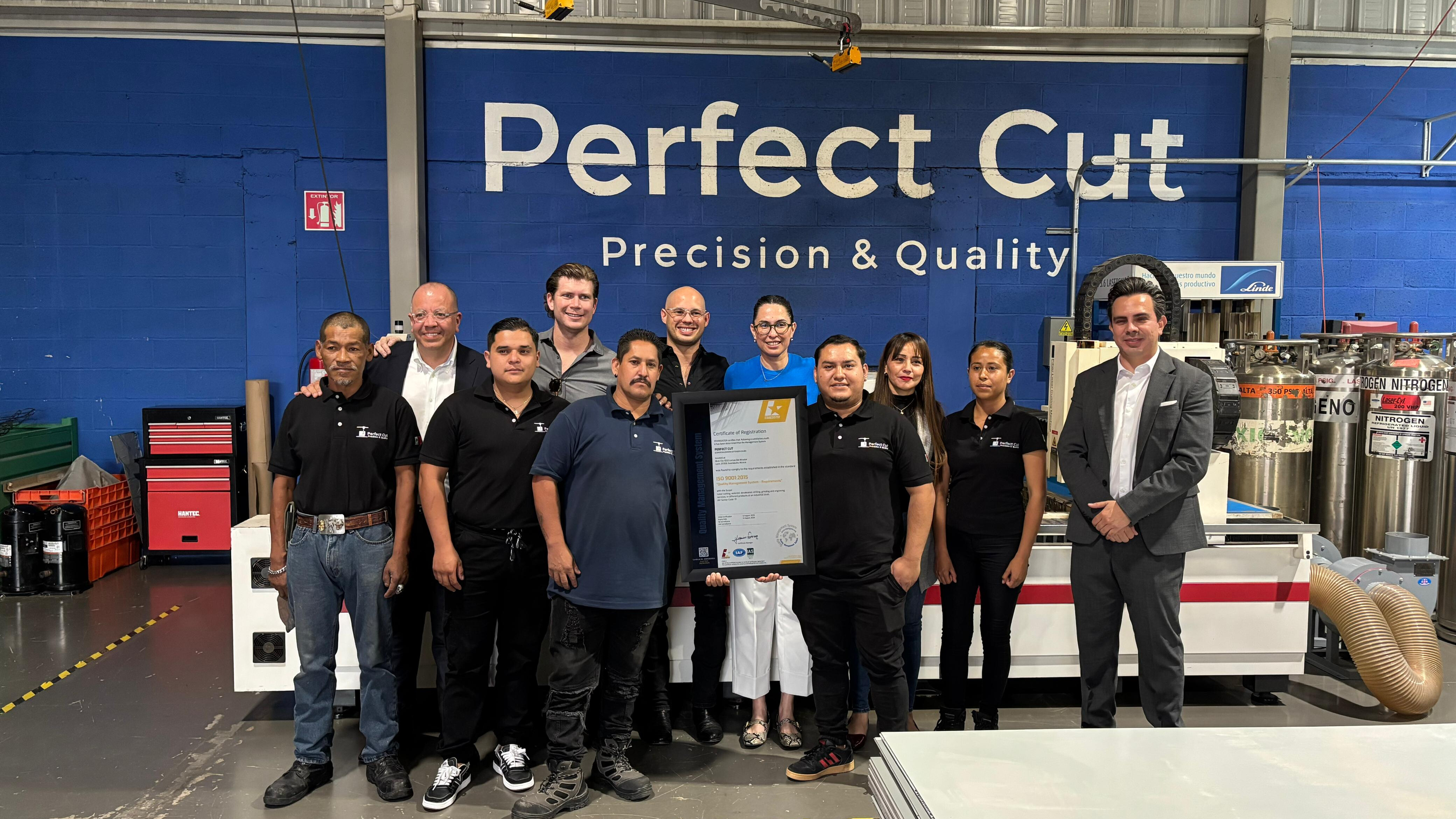 Perfect Cut México obtiene certificación ISO 9001:2015 en León