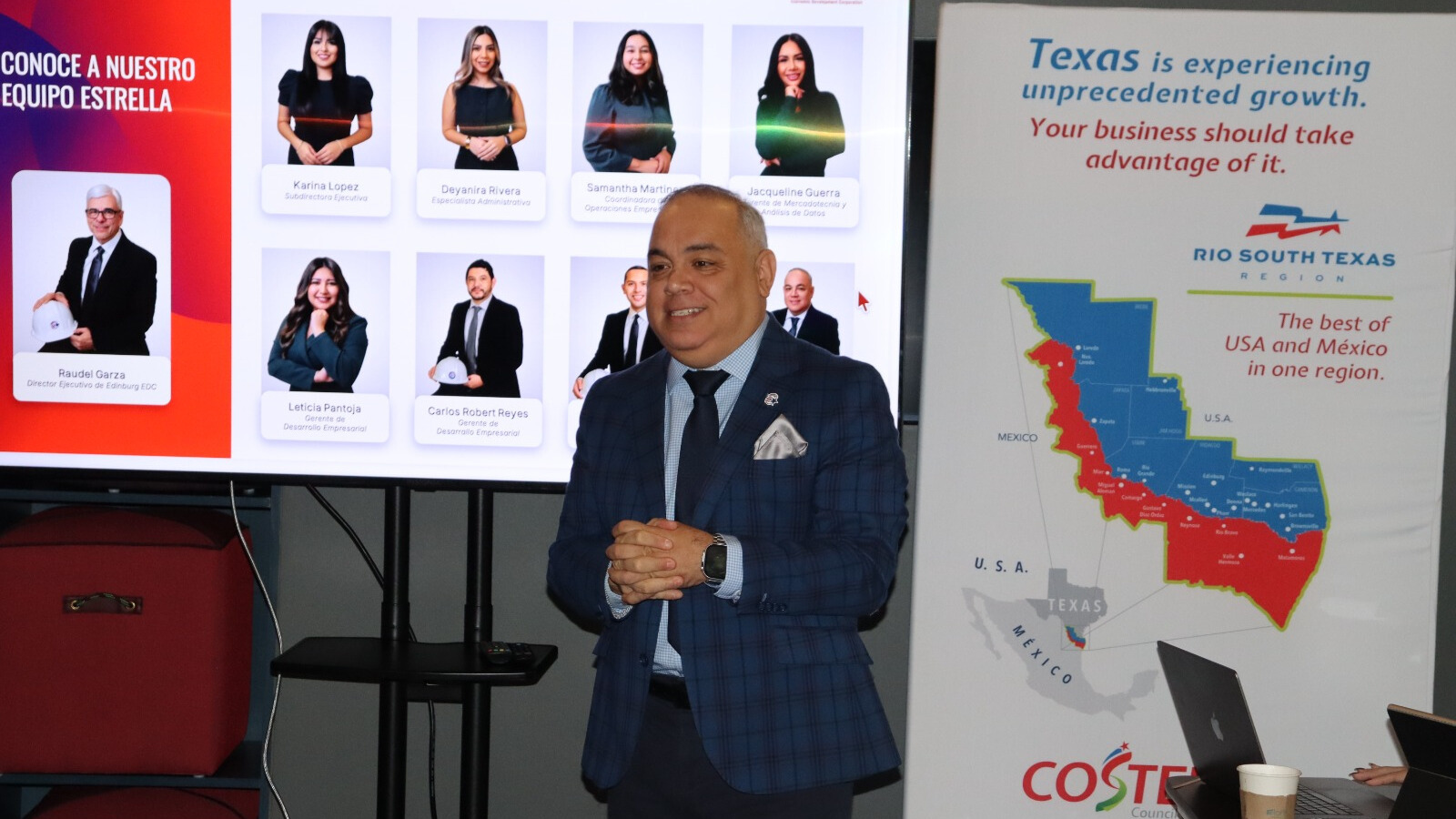 Jeffrey Salcedo de Edinburg EDC, brindó información sobre el desarrollo de la ciudad y las oportunidades que brinda para nuevas inversiones.