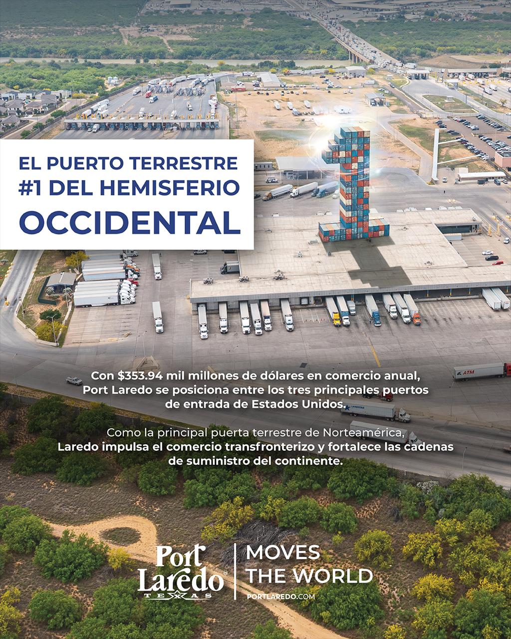 Port Laredo registra 353.94 mil mdd en comercio durante 2025