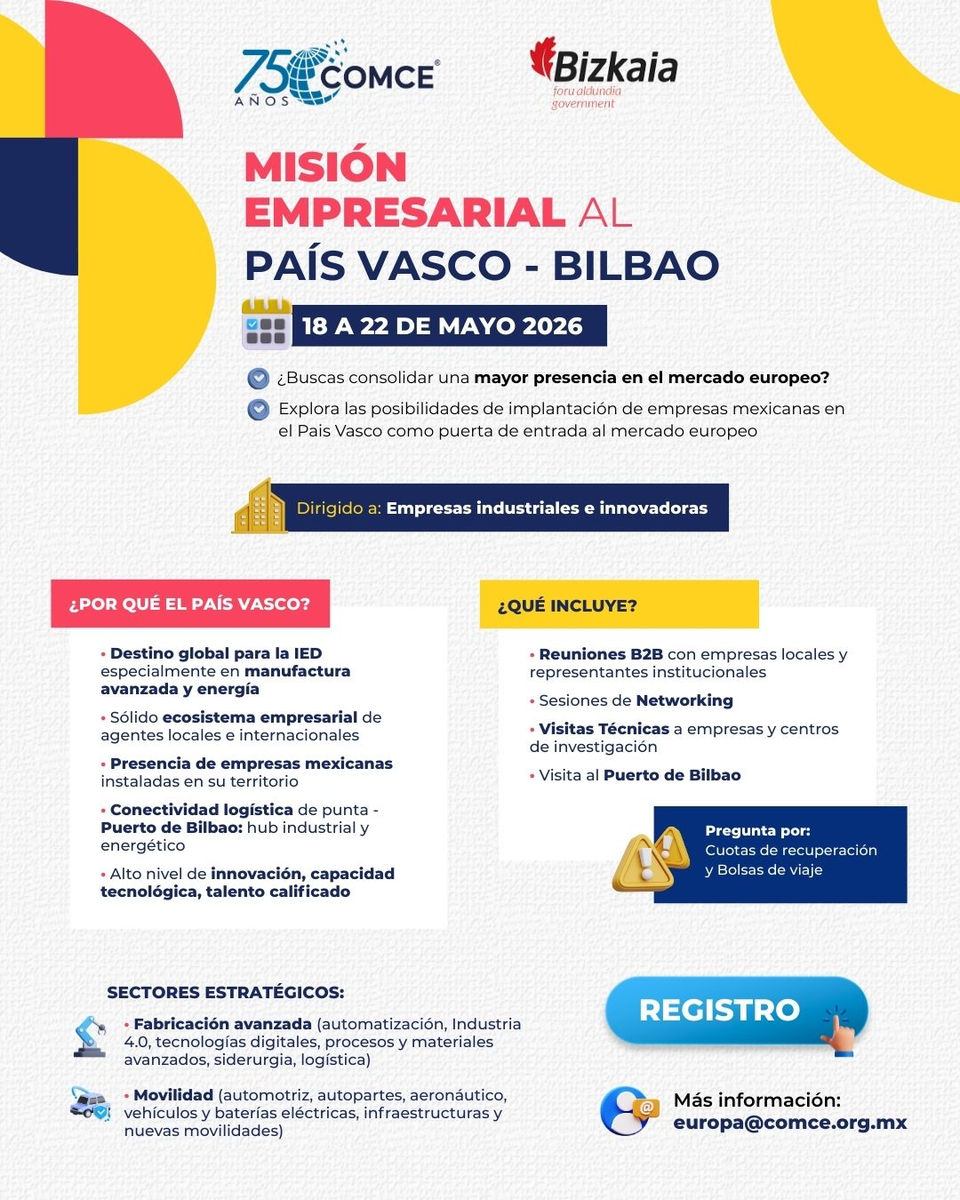 Misión Empresarial al País Vasco 2026: impulso estratégico para la internacionalización industrial