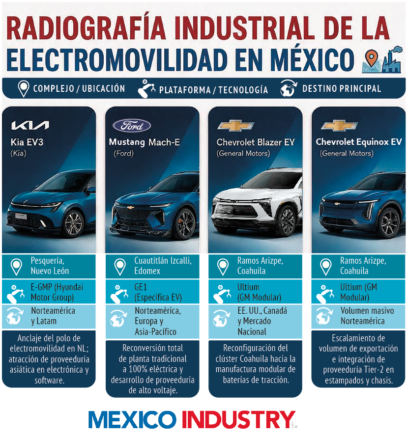 Autos eléctricos hechos en México: del Mustang Mach-E al Kia EV3