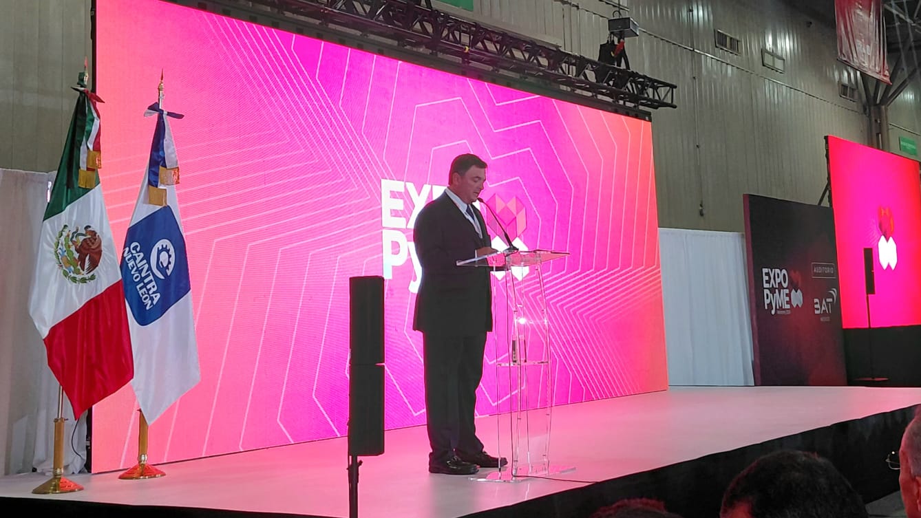 Jorge Santos Reyna, presidente de Caintra, destacó que el encuentro de negocios de la Expo Pyme proyecta una derrama de 14,500 mdp.